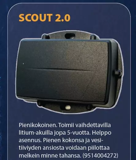 North tracker GPS paikanin Scout 2.0 toimii omalla akulla. - Venesähkö - 52502 - 1