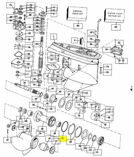 O-Rengas Laakeripukki/O-Ring Bearing Hou - Evinrude/Johnson osat perämoottoreille - 32802 - 2