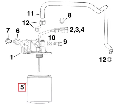 Polttoainesuodatin/Vedenerotin E-TECH OMC Volvo 502906 5009676 - Sisäperämoottorin osat - 50482 - 1