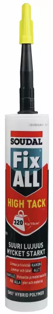 SOUDAL FIX ALL HIGH TACK 290 ML VALKOINEN - Korjaus- ja tiivistysaineet - M9519500222 - 1