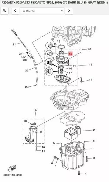 Stefa Öljypumppu/Oil Seal Yamaha F150A F200A/C F225A/B F300A F350A - Yamaha muut - 43172 - 2