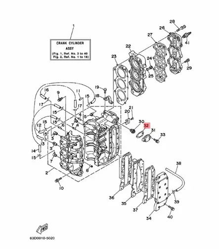 Termostaatin Tiiviste 20D/25N/40V/50H/225C/250A/B/G Yamaha - Yamaha muut - 5822 - 2