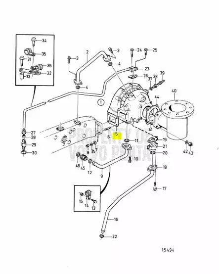 Tiiviste Turbolaippa/Gasket Turbo Volvo - Sisäperämoottorin osat - 11232 - 2