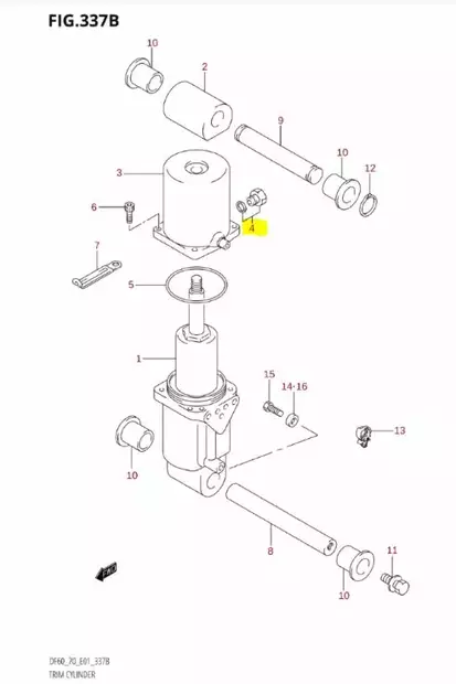 Tulppa Trimmisylinteri/Trim Tank Cap Suzuki DF40-DF300 - Suzuki osat perämoottorille - 42852 - 2