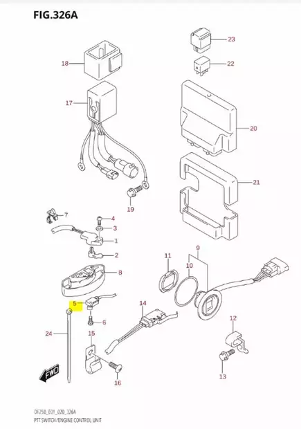 Vapaakytkin/Switch Assy Neutral Suzuki DF40-DF300 - Suzuki osat perämoottorille - 42892 - 2
