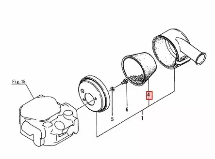 Yanmar Air Filter Ilmansuodatin 1GMY 1GML 1GM10 2GML - Yanmar moottorin alkuperäisosat - 33712 - 2