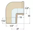 KULMA 90° 1/2' UROS-NAARAS, PRONSSI - Veneen LVI - M9515015212 - 3