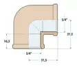 KULMA 90° PRONSSI 3/4' NAARAS/NAARAS - Veneen LVI - M9515015202 - 3