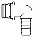 Liitin 90° Ø14mm - Veneen tyhjennyspumput ja katkaisimet - D123902 - 1