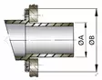 Pakoletkun läpivienti, Ø 45 mm, kumi VETUS - Pakojärjestelmät veneisiin - 8922 - 3