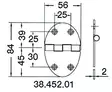 Sarana 84x56mm 2mm - Saranat veneisiin - D124722 - 1