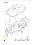 Kopan Lukitussalpa/Cover Fastener Suzuki DF4 DF5 DF6 - Suzuki osat perämoottorille - 42912 - 2