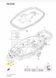 Kopan Lukitussalpa/Cover Fastener Suzuki DF4 DF5 DF6 - Suzuki osat perämoottorille - 42912 - 2