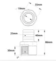 LETKULIITIN 25MM 1'' SISÄKIERRE - Läpiviennit, letkuliitos ja sulkuhanat - M9515030642 - 3