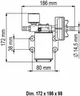 PAINEVESIPUMPPU UP3/E 15L/MIN. - Käymälät ja septipumput veneisiin - M9515005652 - 3