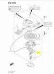 Starttikäpälän Pidike/Ratchet Set Suzuki DF2.5 - Suzuki osat perämoottorille - 42872 - 2