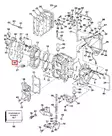 Vesikannen Tiiviste/Gasket Water Cover Evinrude/Johnson 20-35hv - Evinrude/Johnson osat perämoottoreille - 51072 - 1