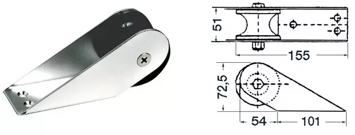 Ankkurirulla155x51-mm S.S - Ankkurointi ja kiinnitys - D123282 - 1