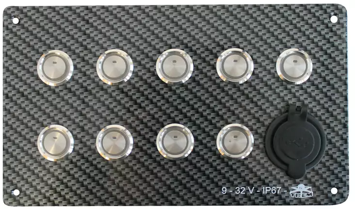 KATKAISINPANEELI 9 KYTKINTÄ + 2 USB - Venesähkö - M9514014042 - 1