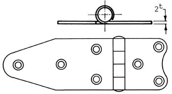 LUUKKUSARANA 81610 RUOST. - Veneen lukot ja saranat - M9516003032 - 1