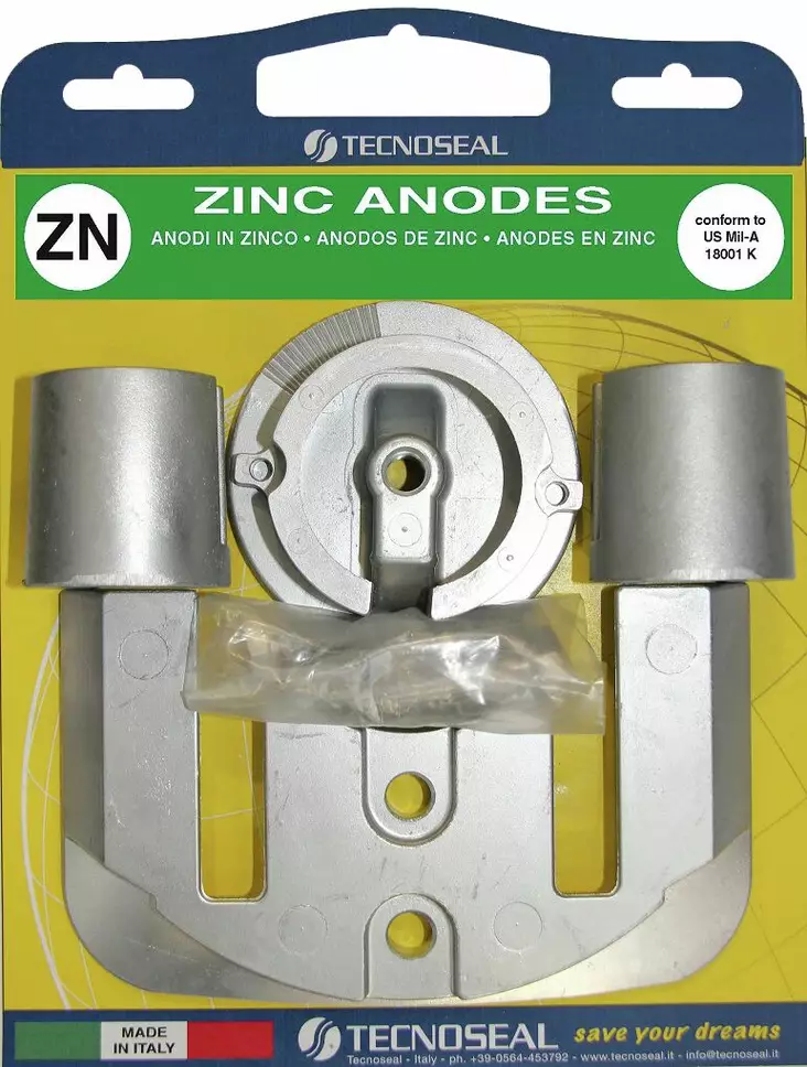 MOOTTORISINKKISARJA MERCRUISER BRAVO ONE - Anodit perä- ja sisäperämoottoreille - M9512130102 - 1