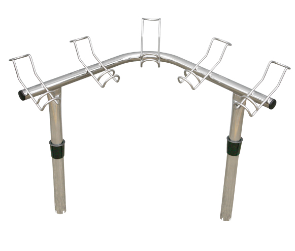 OS ROD HOLDER 5 WAY CORNER RACK STAINLESS STEEL - Säilytystarvikkeet veneisiin - D240972 - 1