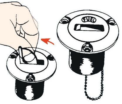 Osculati kansiruuvike messinki DIESEL 50mm - Kansiruuvikkeet - D124362 - 1