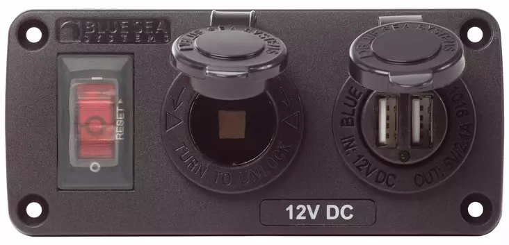 PISTORASIAPANEELI 12V + TUPLA-USB - Venesähkö - M9514802622 - 1