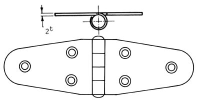 SARANA KIILLOTETTU RST AISI 304 - Veneen lukot ja saranat - M9516003722 - 1