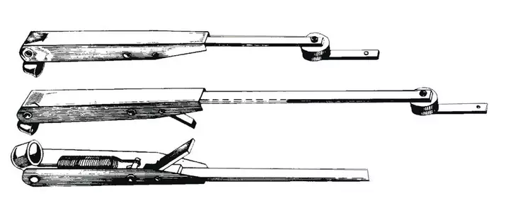 SS adjustable telescopic wiper arm 457/610 mm - Tuulilasinpyyhkijät veneisiin - D267962 - 1