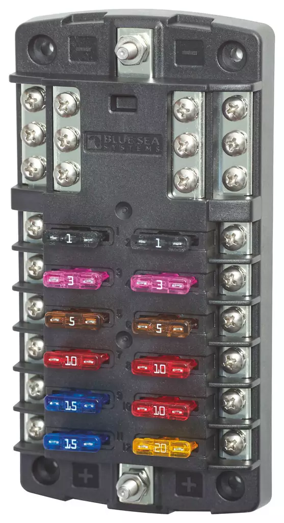 SULAKEPESÄ - 12 SULAKETTA NEGATIIVISELLA VÄYLÄLLÄ - Venesähkö - M9514801632 - 1