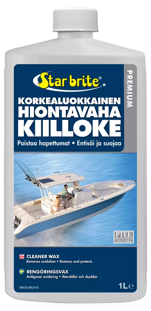 Star brite Korkealuokkainen hiontavaha/kiilloke PTEF 1L - Käymälät ja septipumput veneisiin - D259532 - 1