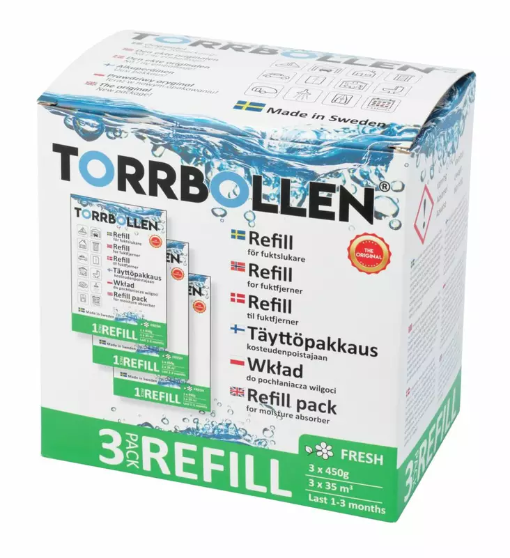 TORRBOLLEN TÄYTTÖPUSSI 3-PACK FRESH - Veneenhoitotuotteet ja maalit - M9519016072 - 1