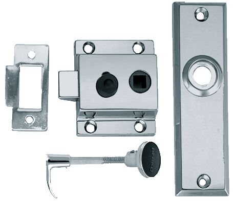 WC:N LUKKO KROM. - Veneen lukot ja saranat - M9516032102 - 1