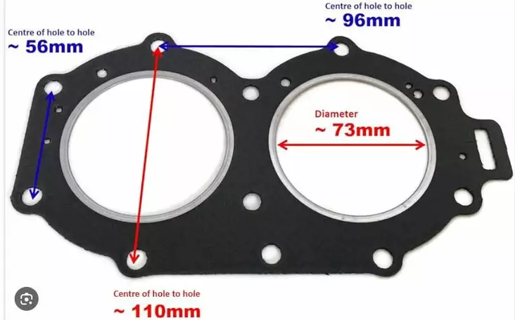 Kannentiiviste YAMAHA 25-C30hv 2-Cylinder Sierra - Perämoottorin Moottorin osat - 38432 - 1