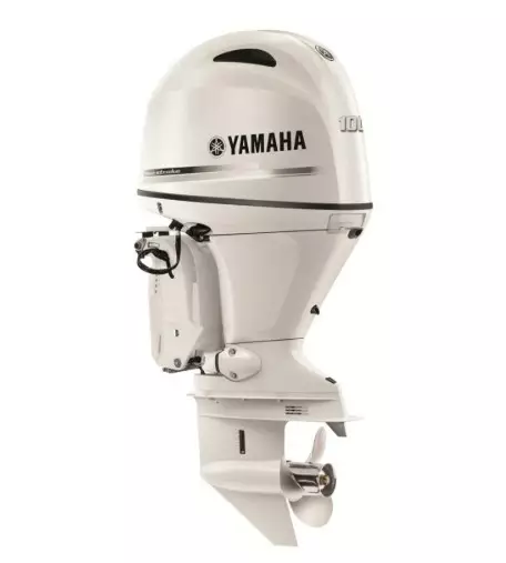 Perämoottori Yamaha F100LB pitkä sähkökäynnistys trimmi valkoinen - Yamaha perämoottorit - 50253 - 1