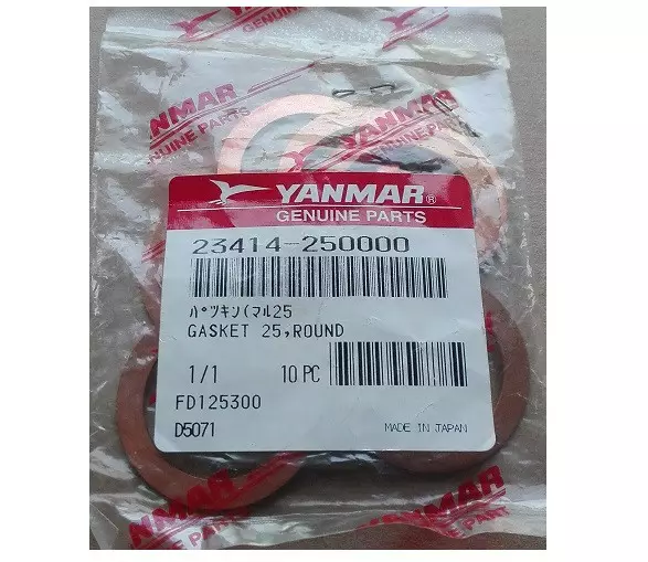 Yanmar Anodin/Sinkin tiivisterengas kupari - Yanmar moottorin alkuperäisosat - 37293 - 1