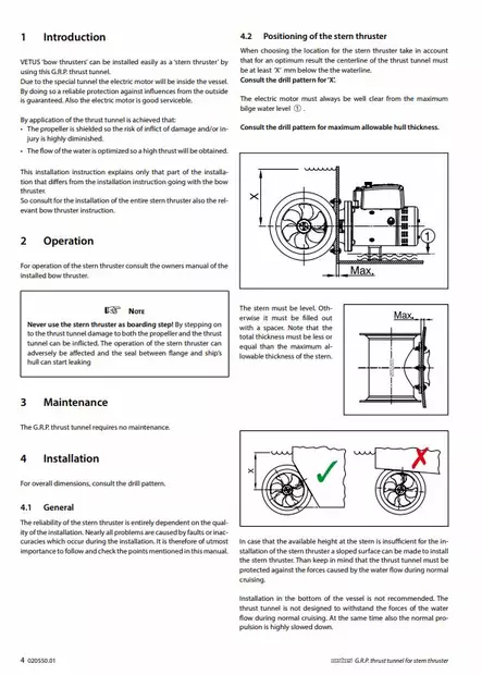 Peräpotkurin Asennussarja/GRP Stern Thruster Vetus 110mm - Vetus moottorin alkuperäisosat - 10883 - 2
