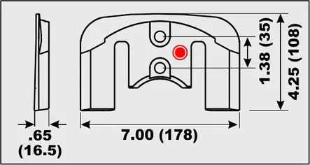 Perf metals anodi kavitaatio levy Mercruiser Bravo - Anodit perä- ja sisäperämoottoreille - D121333 - 2
