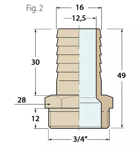 LETKURUUVIKE 3/4 ' X 16 MM - Veneen LVI - M9515013913 - 2