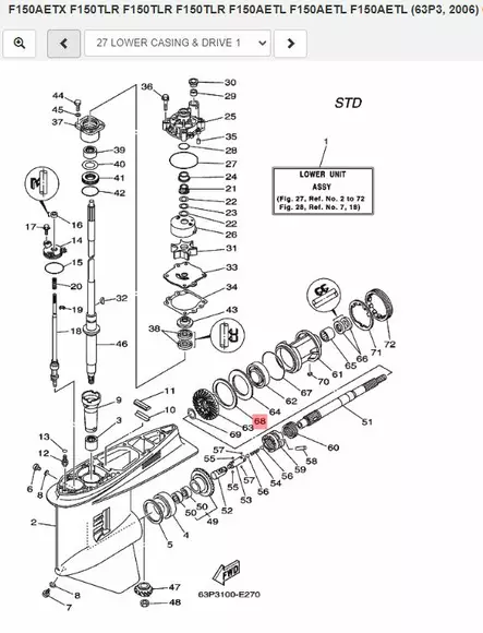 SHIM (T:0.18MM)/Välilevy Yamaha Lower Casing & Drive - Yamaha muut - 41883 - 2