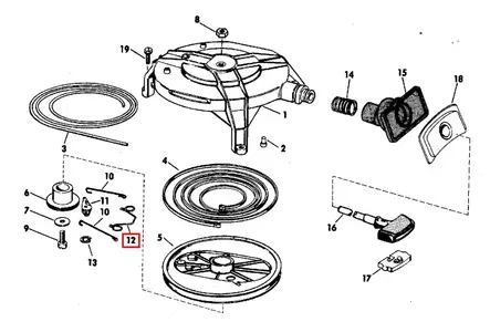 Jousi/Käynnistyskynsi/Starter Pawl Spring Evinrude/Johnson 20-35hv - Varaosat ja lisävarusteet - 52603 - 1