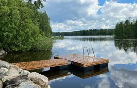 Laituri Savorak Sauna 2: 5m (Suvi)+ silta 3m ruskea - Muoviponttonilaiturit - 50923 - 1