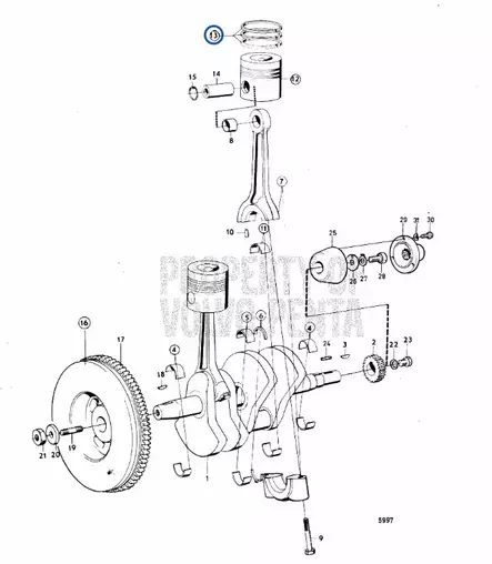 MÄNNÄNRENGASSARJA/Piston Ring Set Volvo - Sisäperämoottorin osat - 6943 - 2