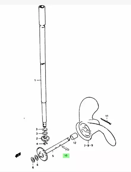 Murtosokka/Katkotappi/Shear Pin 4x24mm Suzuki DF2.5-DF6 DT2-DT9 - Suzuki osat perämoottorille - 37813 - 2