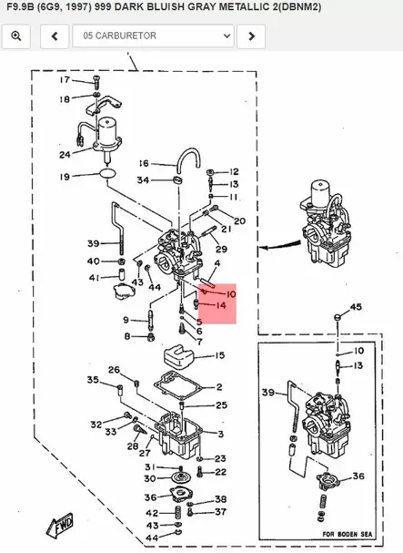 Neulaventtiili/Valve Needle Yamaha 4AC/AS 5C/CS F8A/B F9.9A/B - Yamaha muut - 23923 - 2