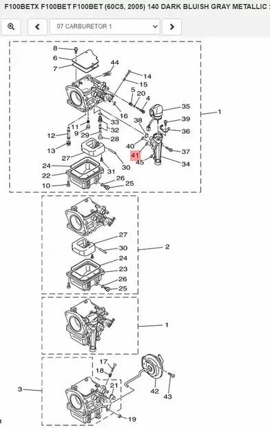 O-Rengas/O-Ring Carburetor Yamaha F80A F100A/B - Yamaha muut - 40743 - 2