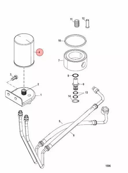 Öljynsuodatin/Oil Filter Mercruiser GM 4/6-Syl & V8 Koneet - Mercury/Mercruiser osat - 22443 - 2