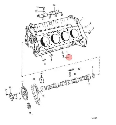 Öljyproppu/Tyhjennysproppu/Drain Plug Mercruiser 806608A1 8M0119211 - Mercury/Mercruiser osat - 50483 - 1