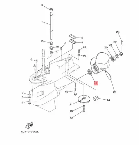 Painelevy/Tukilevy Spacer 30-60hv G-potkuri Yamaha - Yamaha muut - 14143 - 2